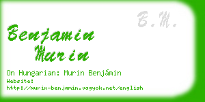 benjamin murin business card