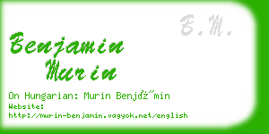 benjamin murin business card